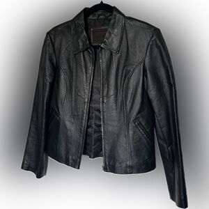 Dona Michi Black Genuine Leather Jacket